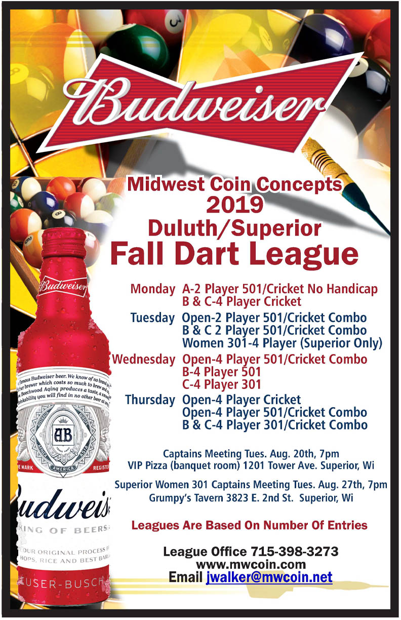 Darts Superior/Duluth Midwest Coin Concepts