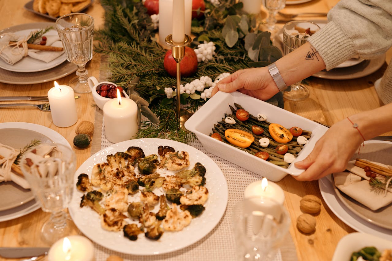 dinner christmas table food