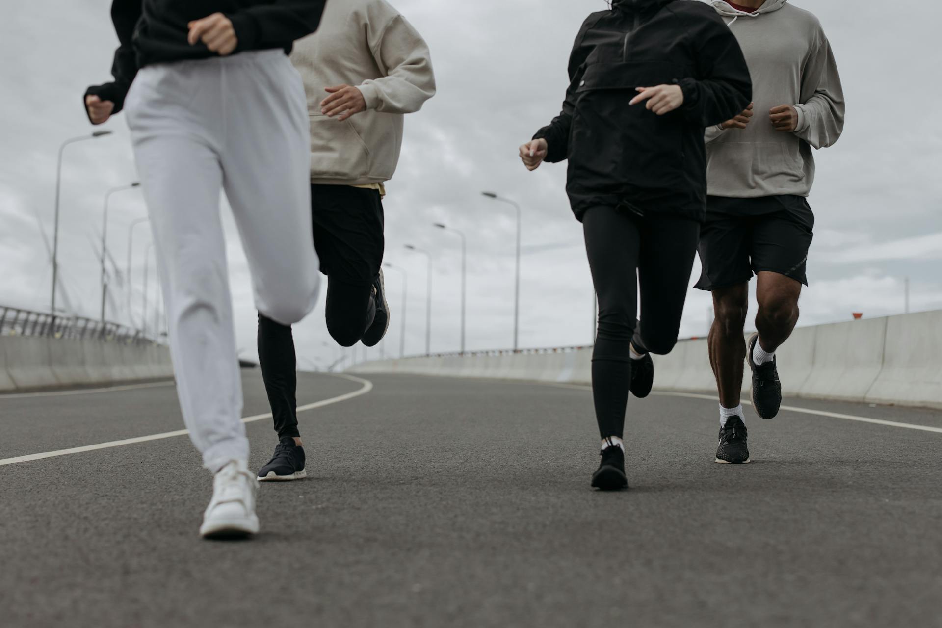 high energy running legs stadium