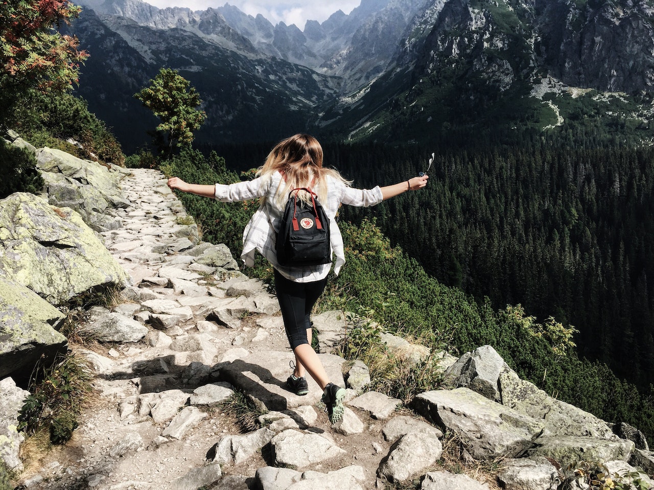 hike nature woman