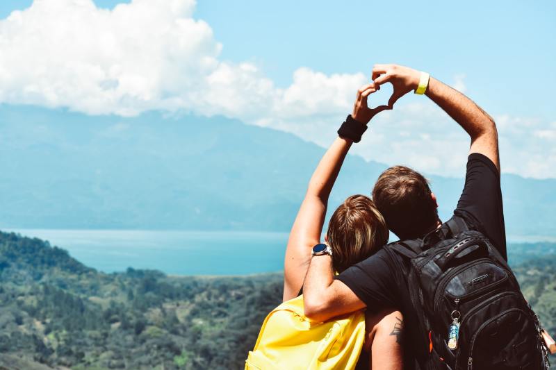 love couple hiking