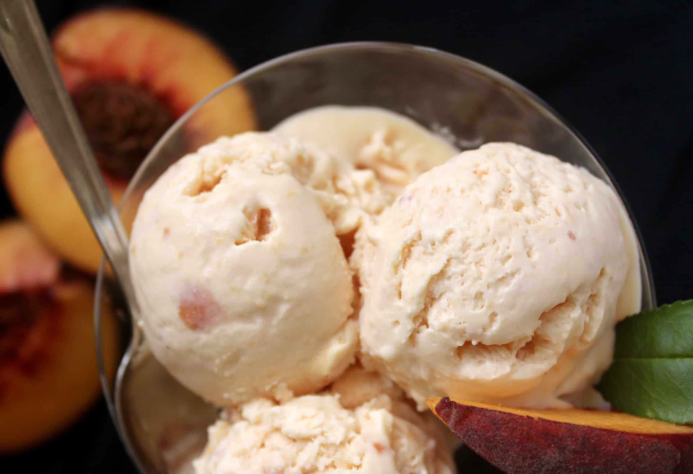 peach homemade icecream