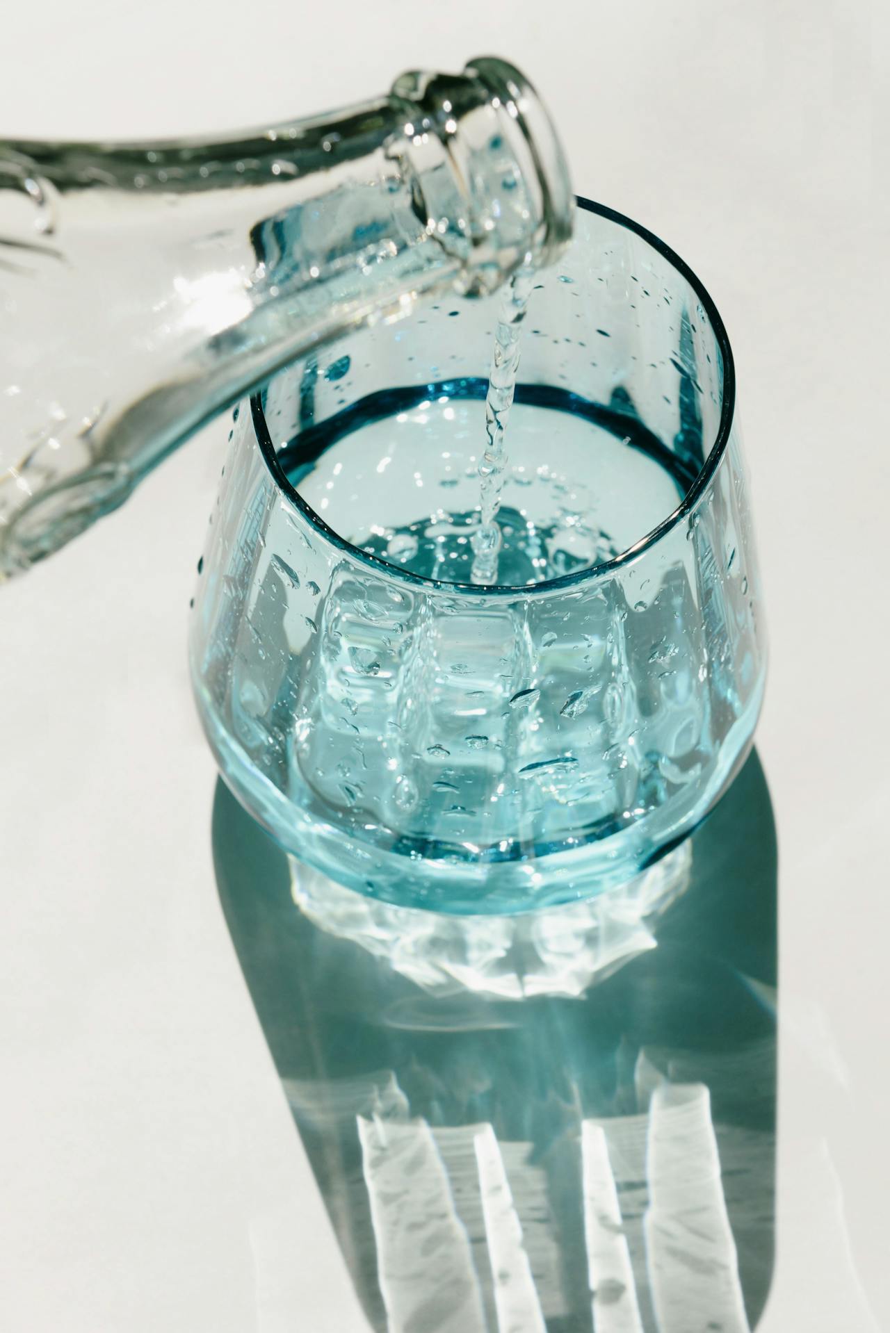water pouring glass