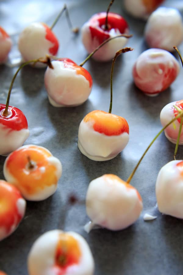 white cherry icecream