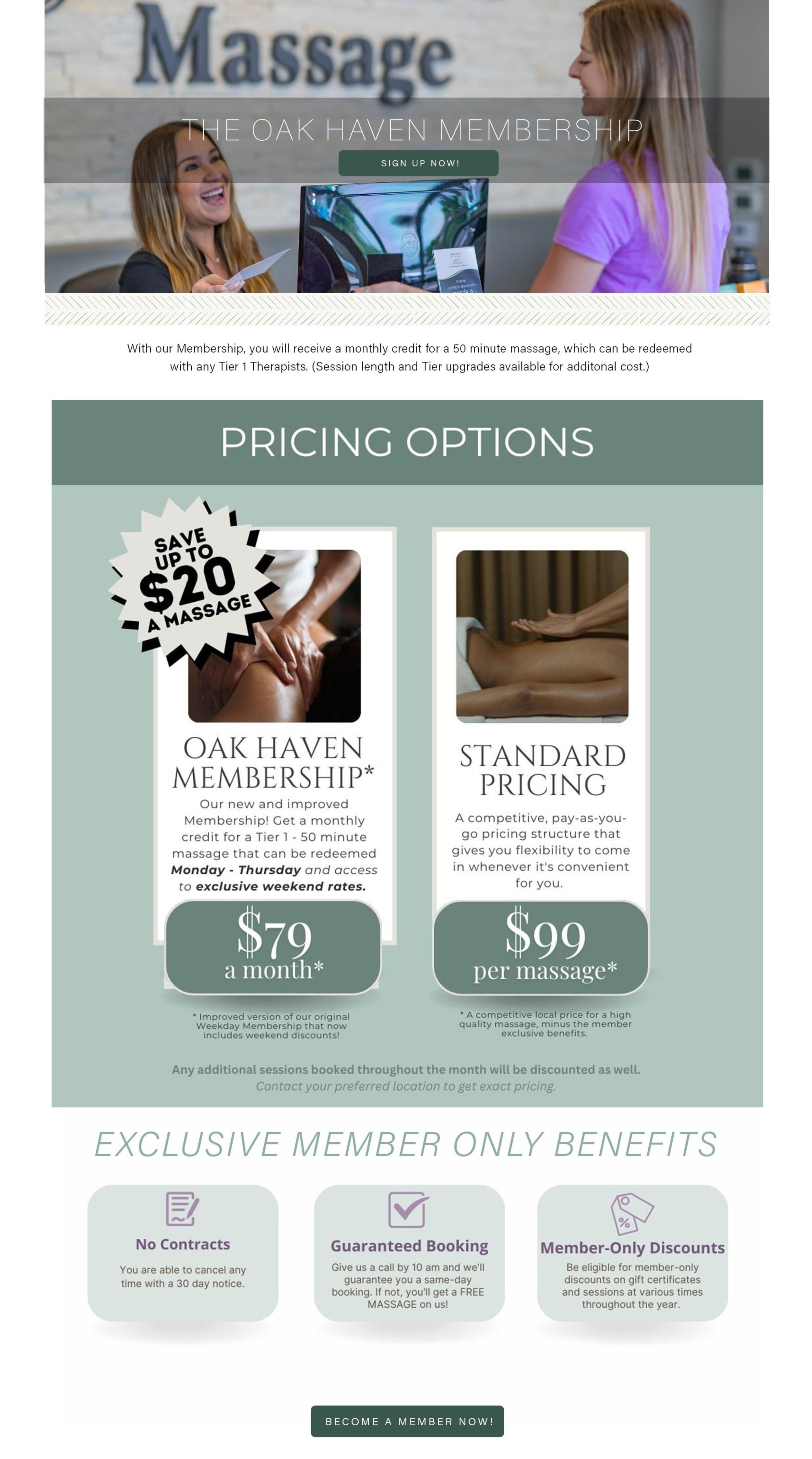 Oak Haven Massage Memberships San Antonio