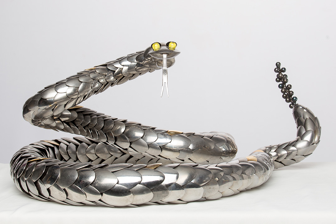 Metal Snake Rattle Paul's Metal Petals | Metal Artist | Battle Lake, Minnesota