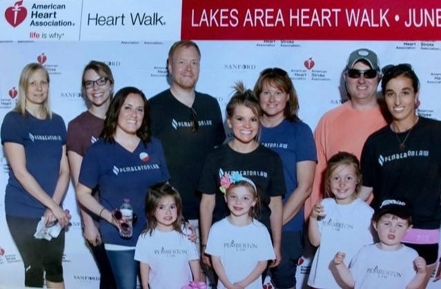 Pemberton Law staff participating in the American Heart Association Lakes Area Heart Walk