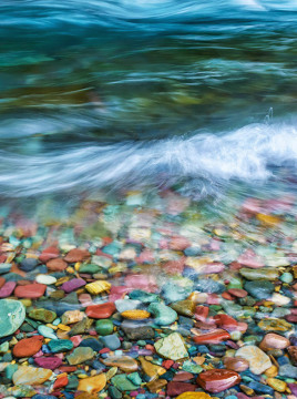 water flowing over rocks