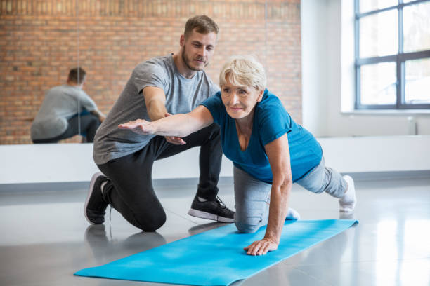 coach stretching client