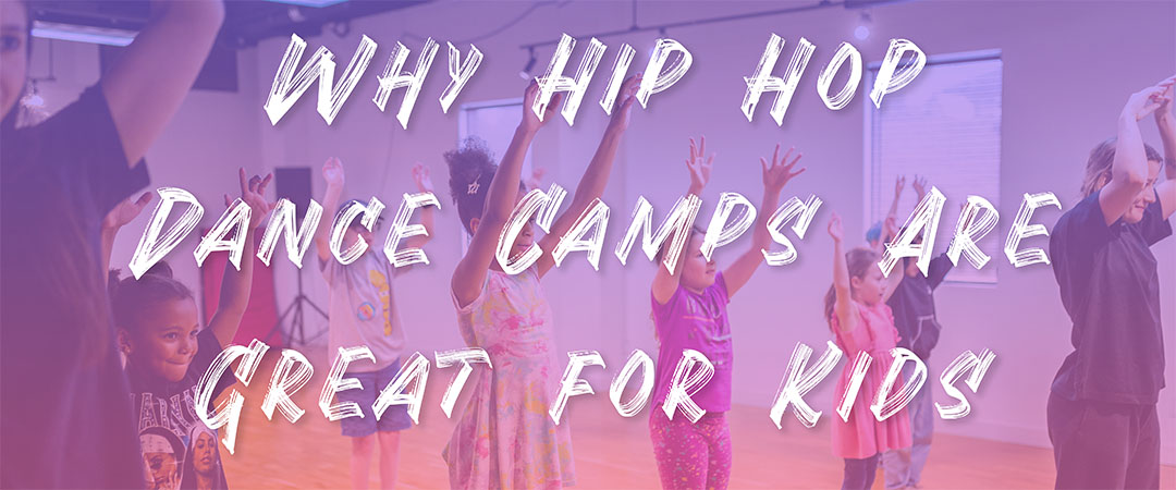 A group of children enjoying a Hip Hop dance camp, led by Dalia and Vern in at PULSE Studios, emphasizing fun and engagement.