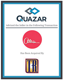 Quazar advised the seller Albinson in this transaction