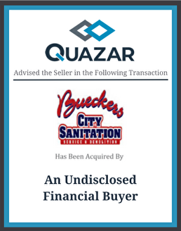 Quazar advised the seller Bueckers City Sanitation in this transaction
