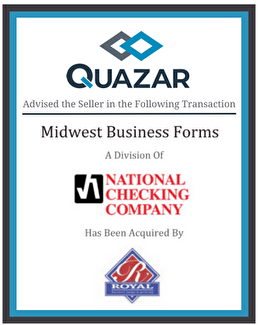Quazar advised the seller National Checking Company in this transaction