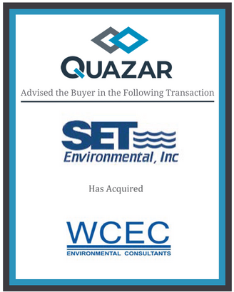 Quazar advised SET Environmental in its Acquisition of WCEC