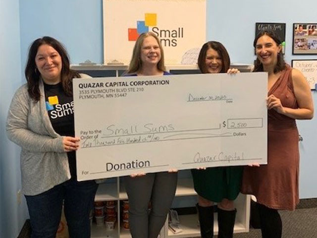 Quazar Small Sums Large Check Group