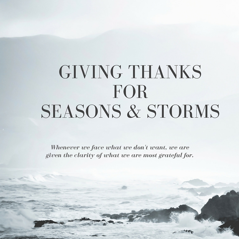 there are lessons in the seasons, even in the storms that they can bring. (1)