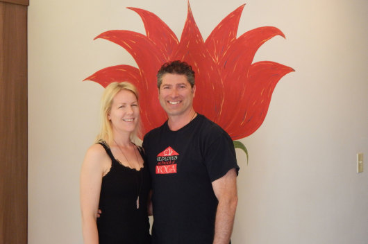 Brian and Kate Granader, owners of red lotus yoga in rochester hills, mi