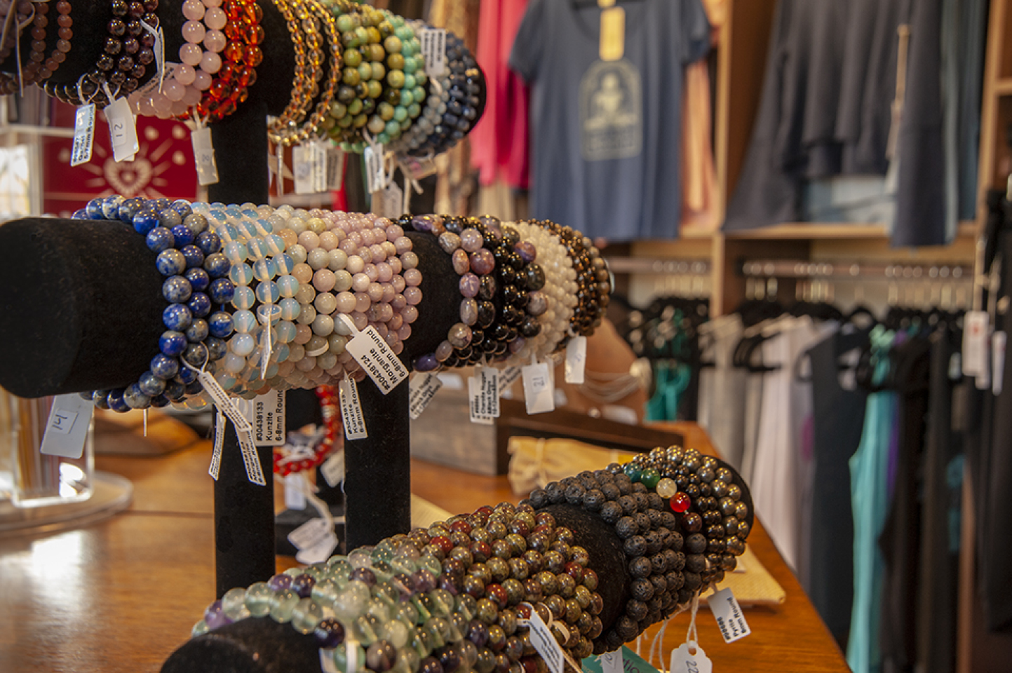 bracelets and charms for sale at red lotus yoga