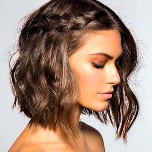 woman with side braid