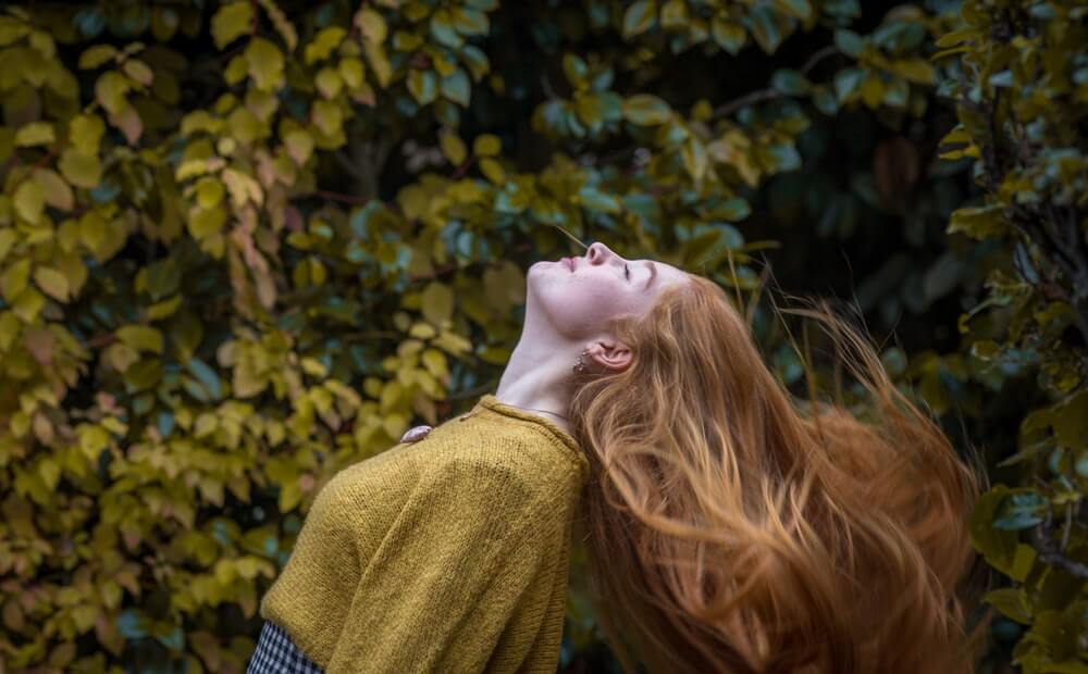 tree woman flowing hair