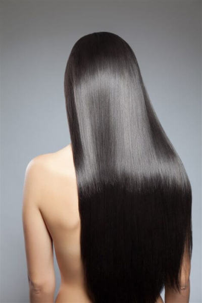 woman straight long dark hair