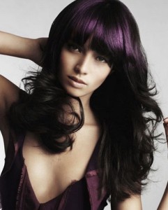 Eggplant purple hair color