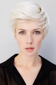 Platinum blonde hair color