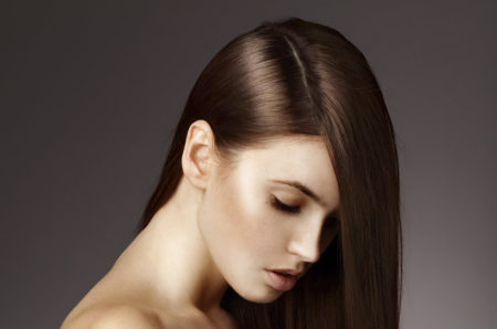 long straight brown hair