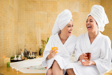Guests enjoying a RELAX The Spa day together near Rochester