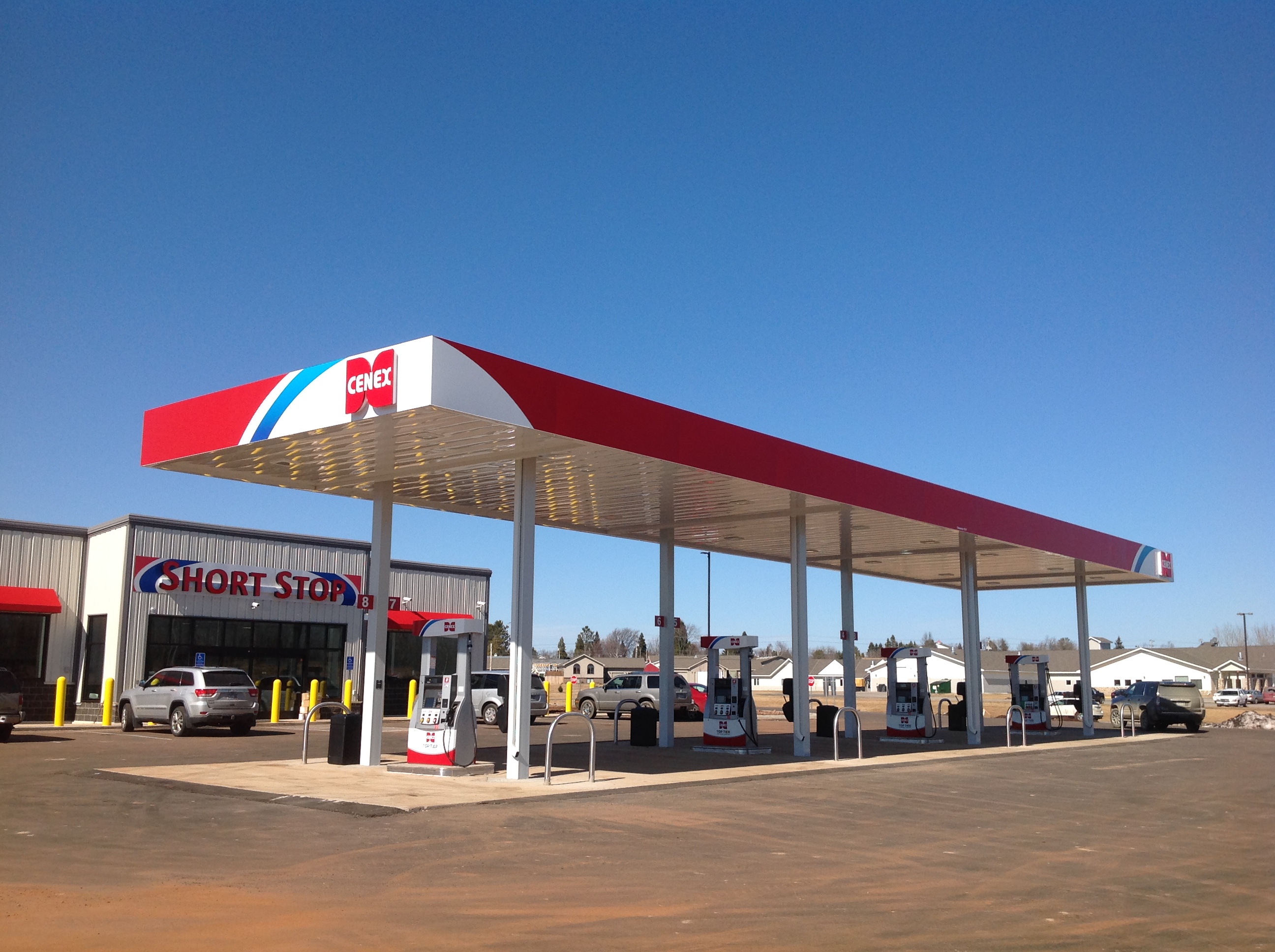 Cenex Gas Station Canopy installed by Rose City Inc.