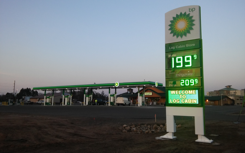 BP Gas Station Sign