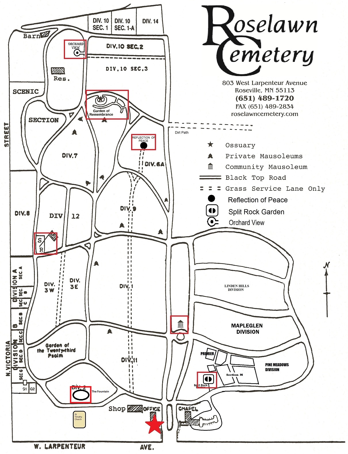 Cemetery Map 2024