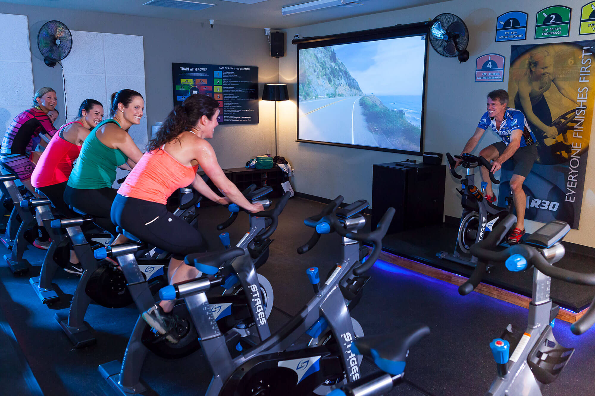 indoor cycling class