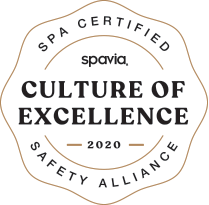 Spavia Culture of Excellence safety badge