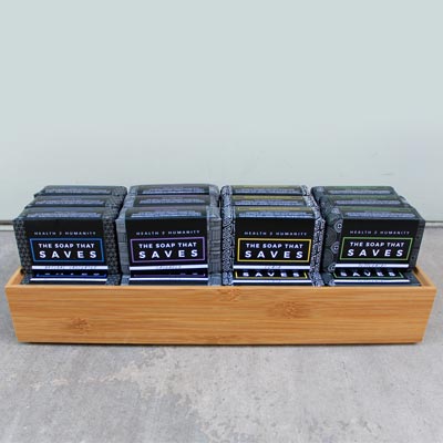 bars of soap for charity at spavia