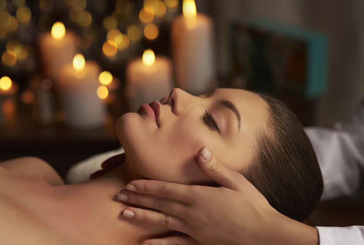 woman receiving a massage at spavia day spa