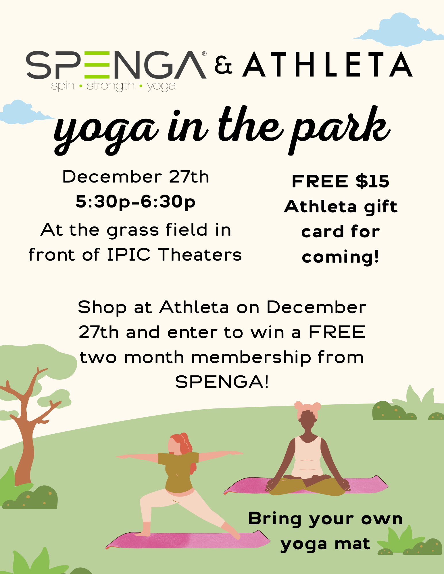 yoga in the park flyer