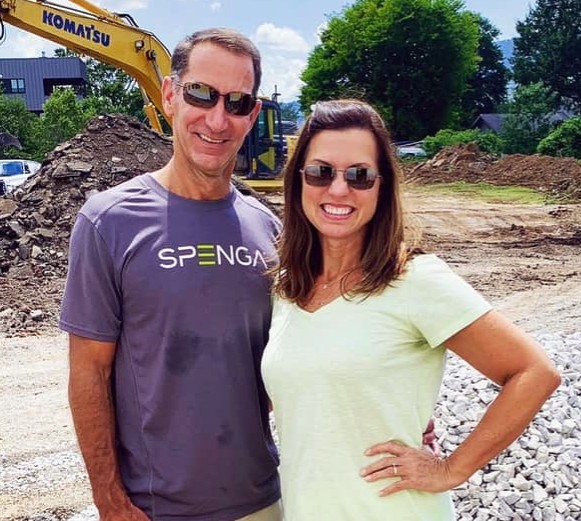 Joe and Sarah DiNicolantonio in front of future SPENGA studio