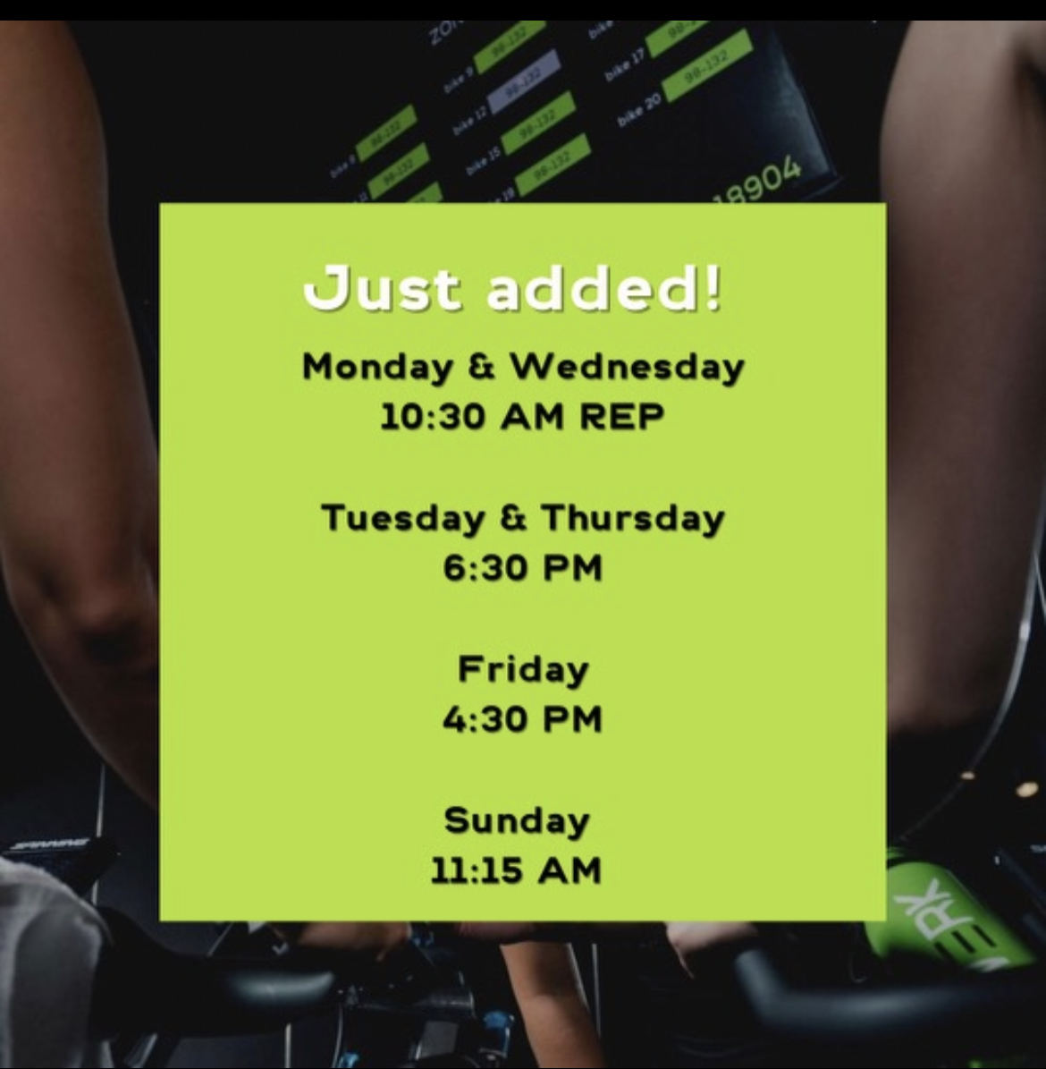 New Session Times
