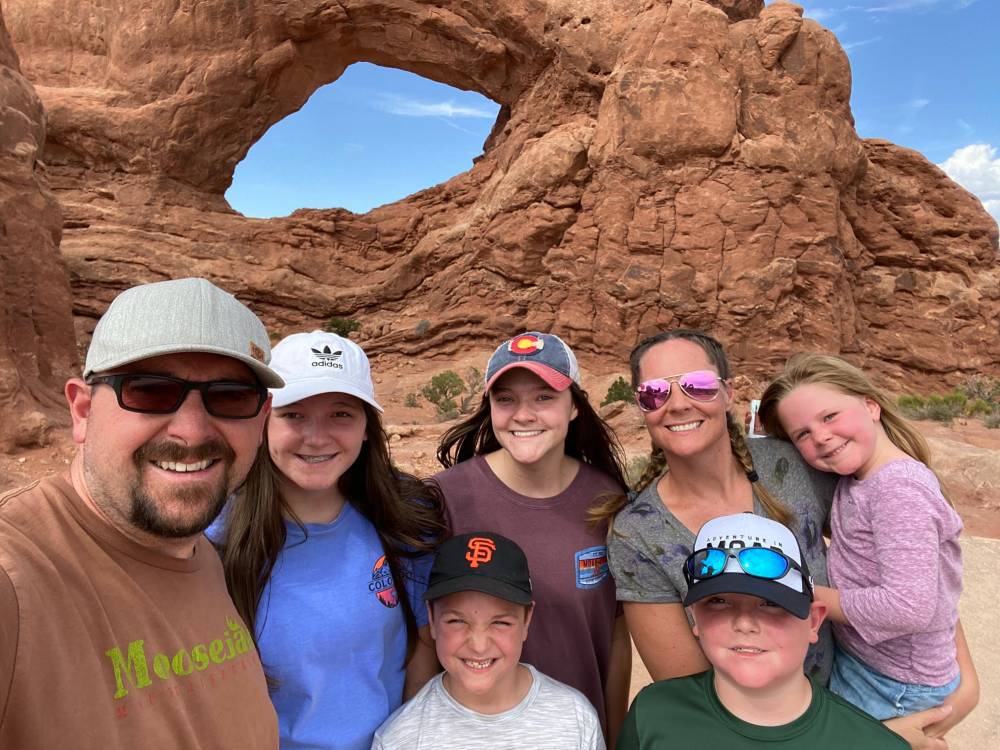 Heather with family, spenga highlands ranch member of the month