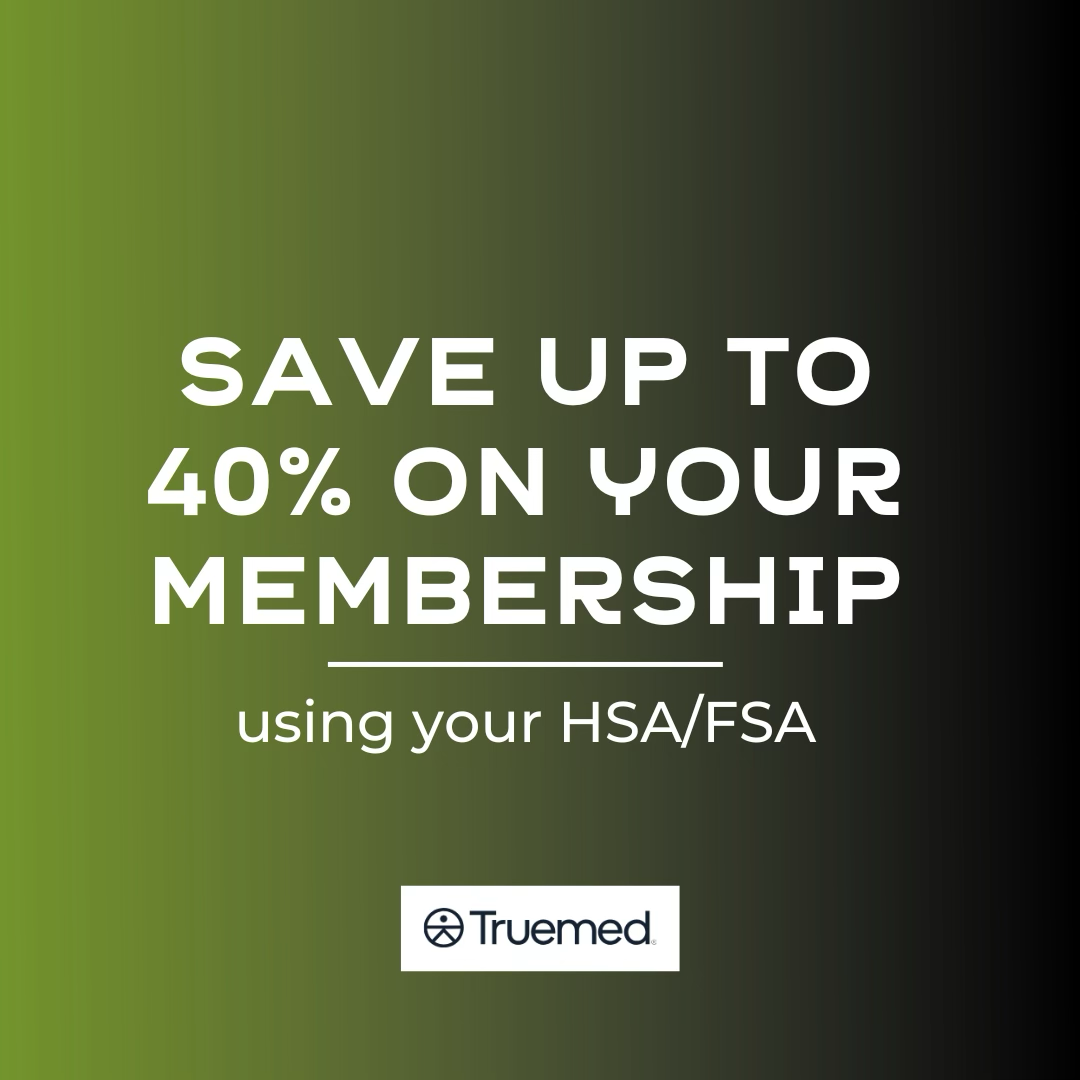 Image offering 40% off membership by using HSA/FSA
