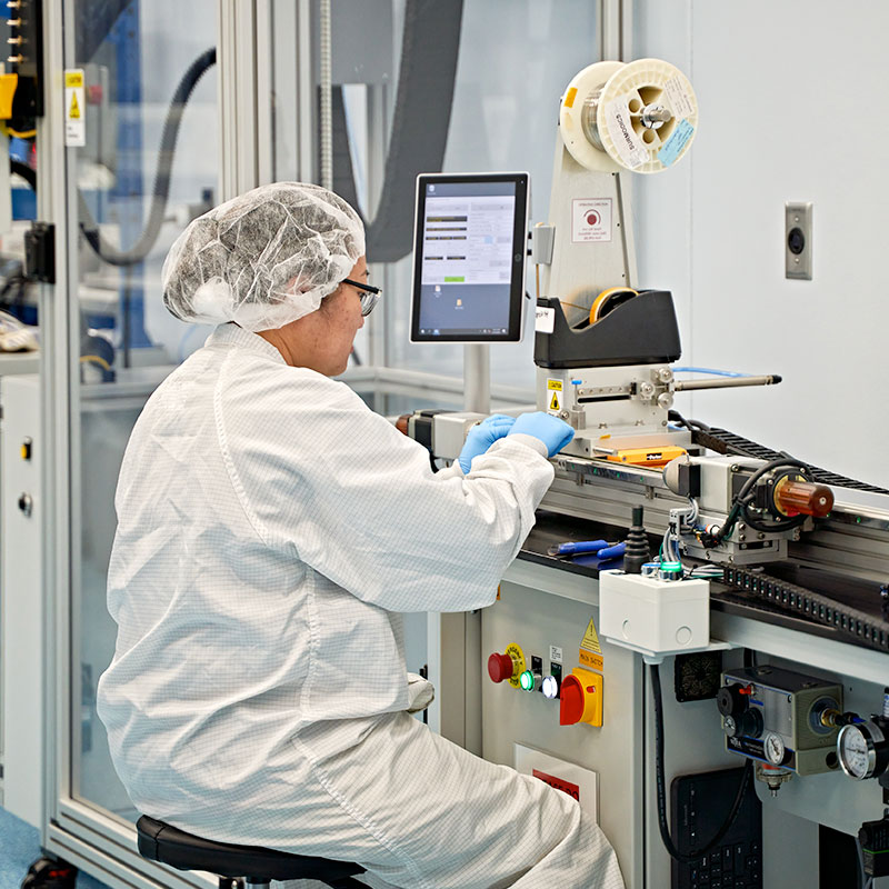 switchback medical employee workin in a lab