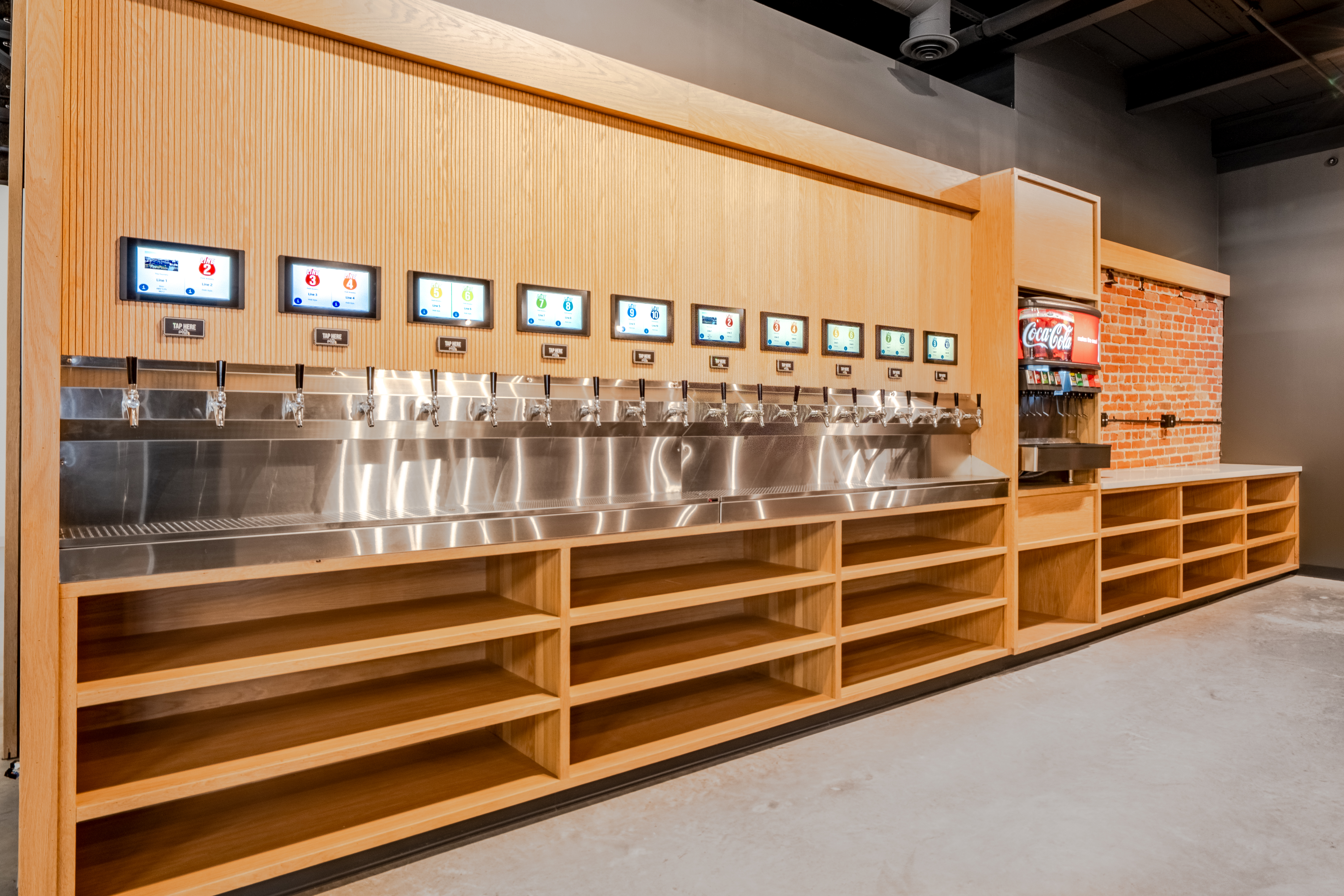 Foundry Oswego NY Wedding Event Venue Self Serve Beer Tap Wall 1