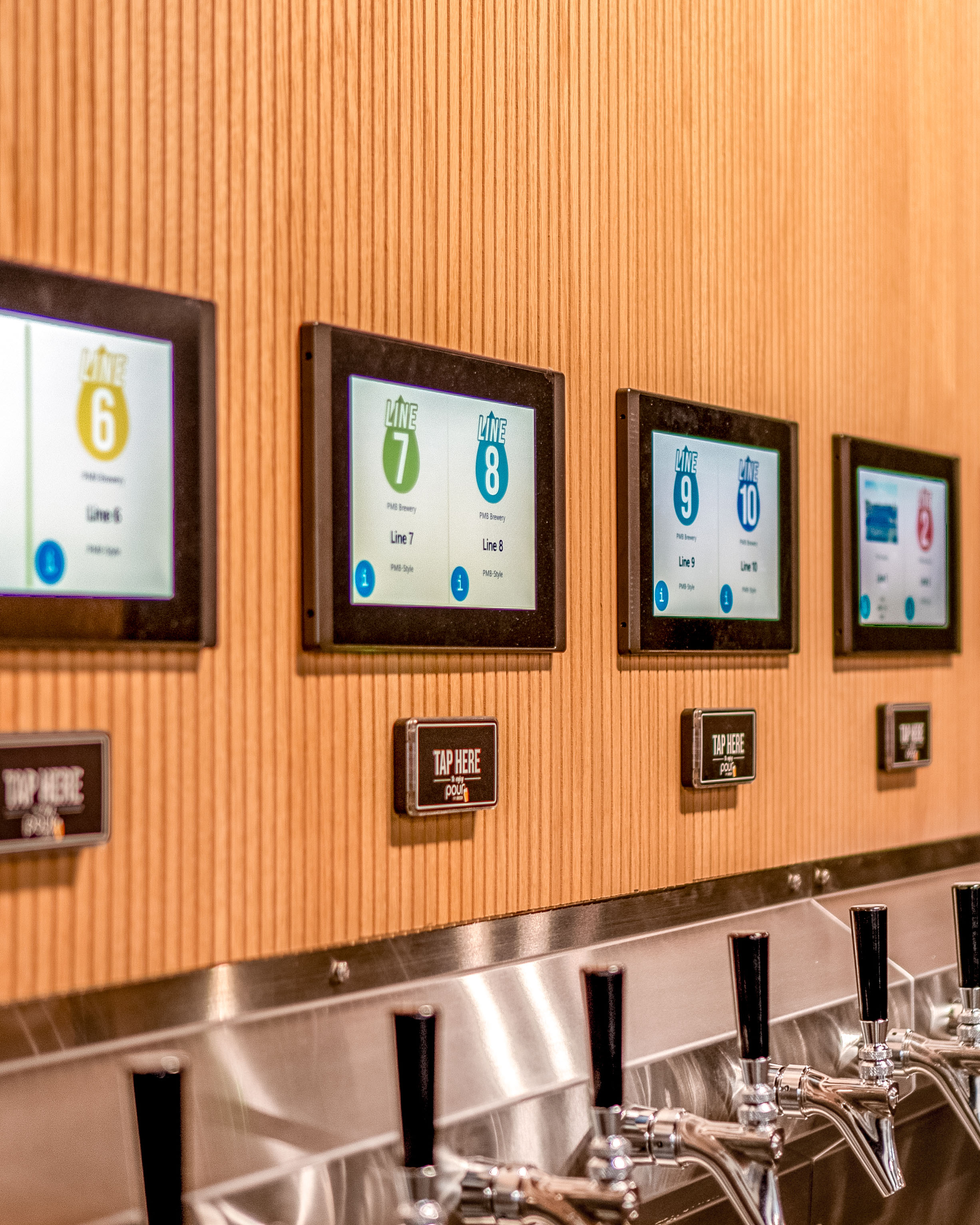 Foundry Oswego NY Wedding Event Venue Self Serve Beer Tap Wall 3.4x5