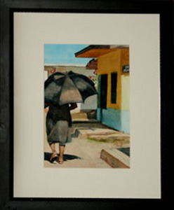 2nd Place-"Sun Umbrella"-Watercolor-Faythe Mills