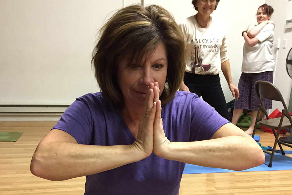 woman doing squat