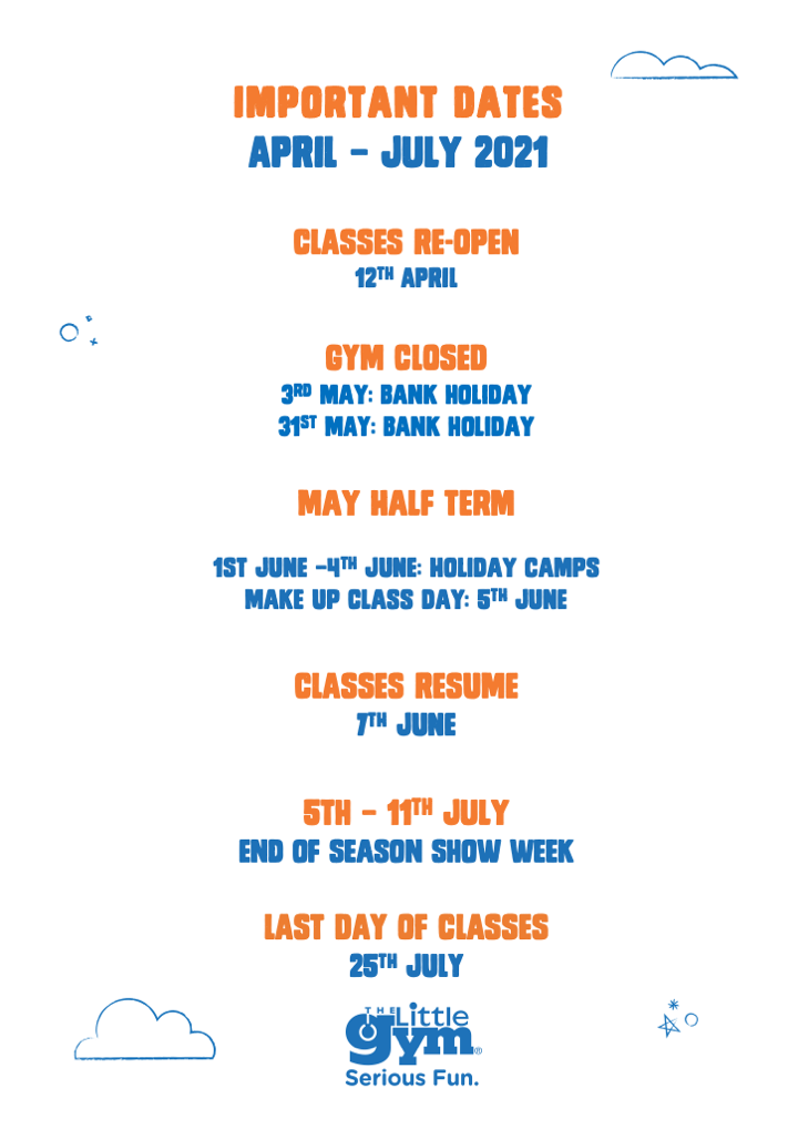 Schedules The Little Gym Harpenden AL5 2JQ