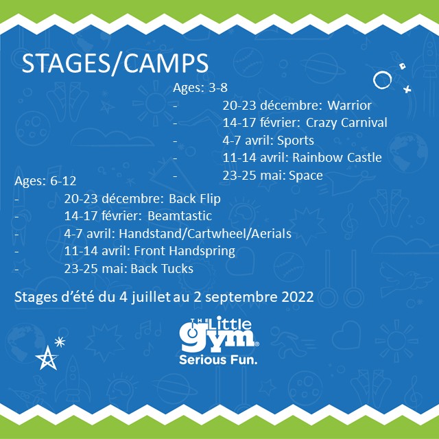 Stages de vacances pour enfants The Little Gym Luxembourg L8080