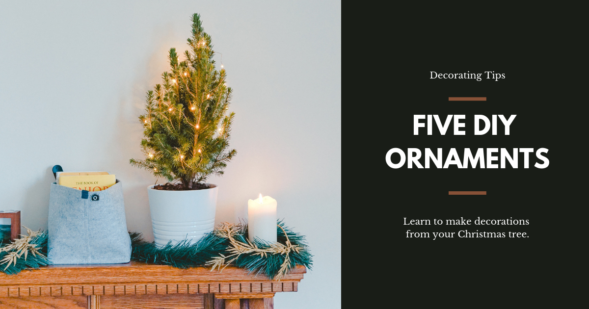 Download 5 Diy Christmas Ornaments Made From Your Tree PSD Mockup Templates