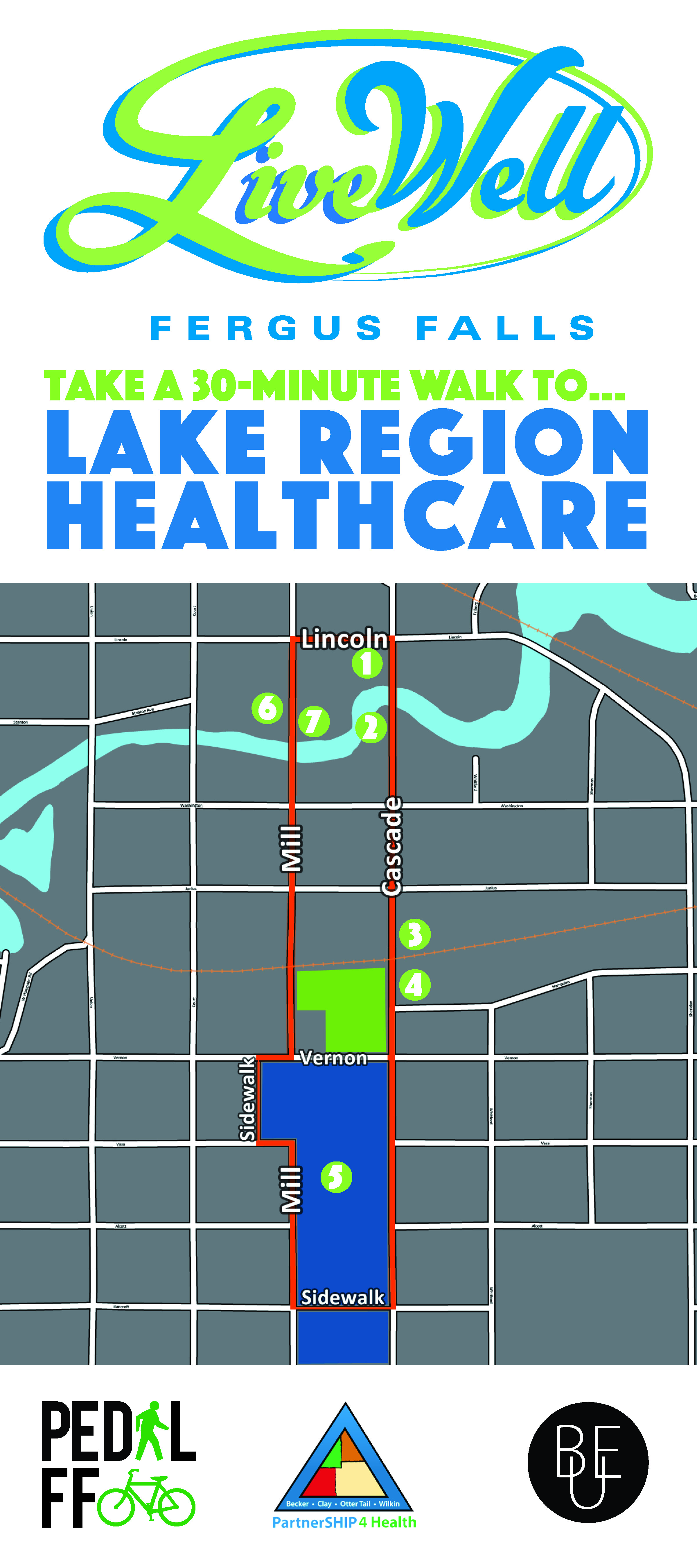 LiveWell Fergus Falls Maps Victor Lundeen Company MN